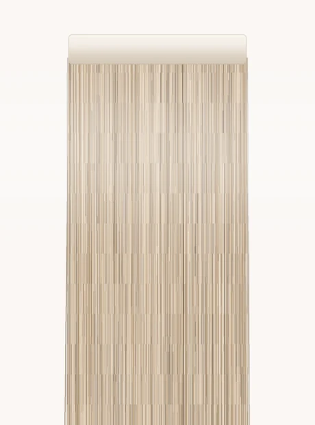 A finished tape-in bond pressed flat, holding the extension in place